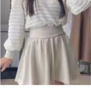 Elegant Cream Skirt+top